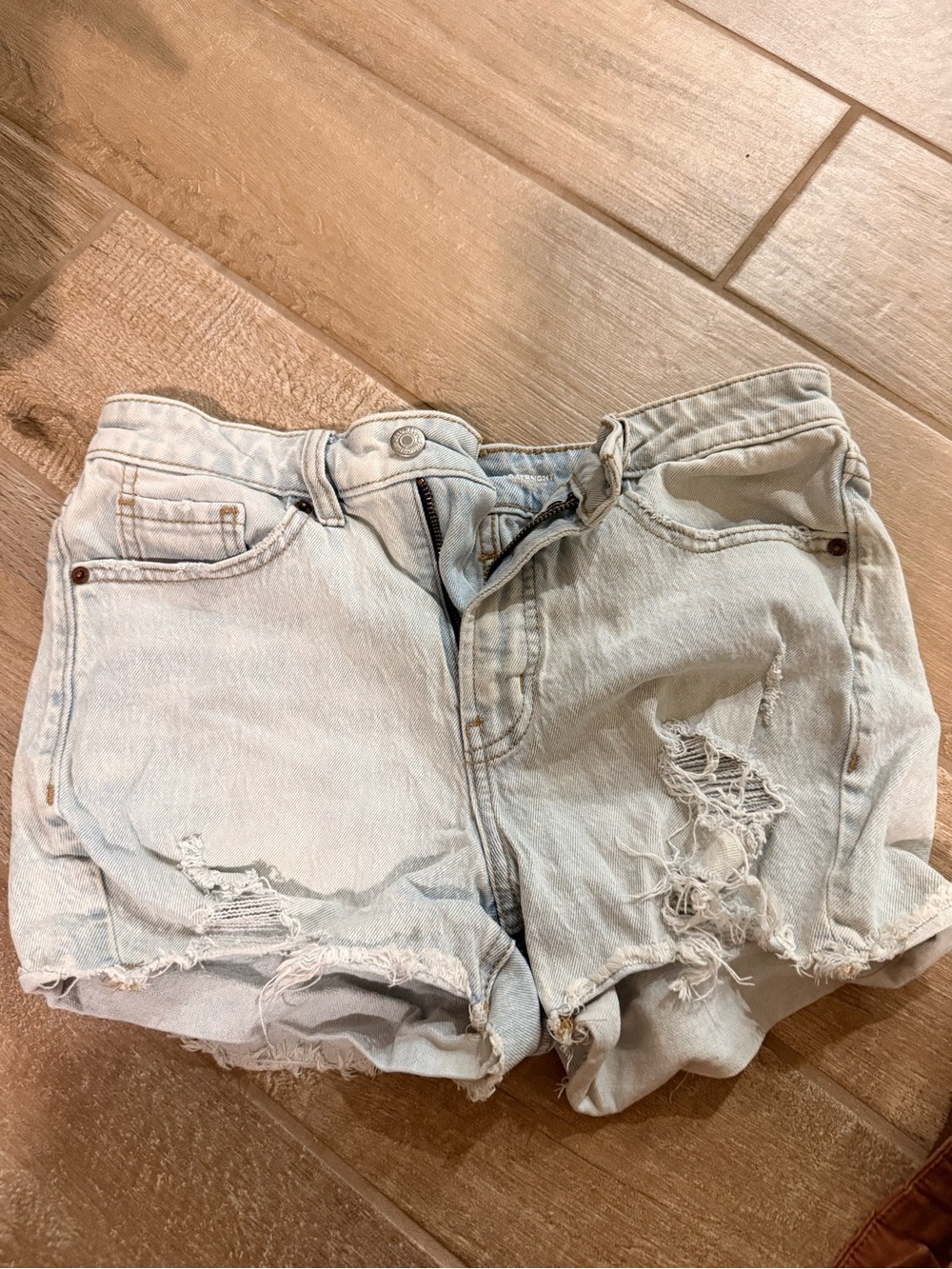 Old Navy Light Blue Distressed Denim Jean Shorts